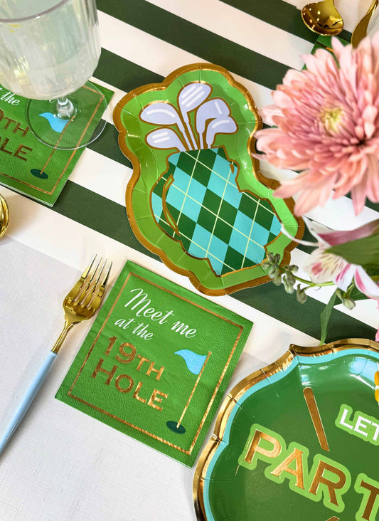 Golf Bag Die Cut Salad Plates/8pk