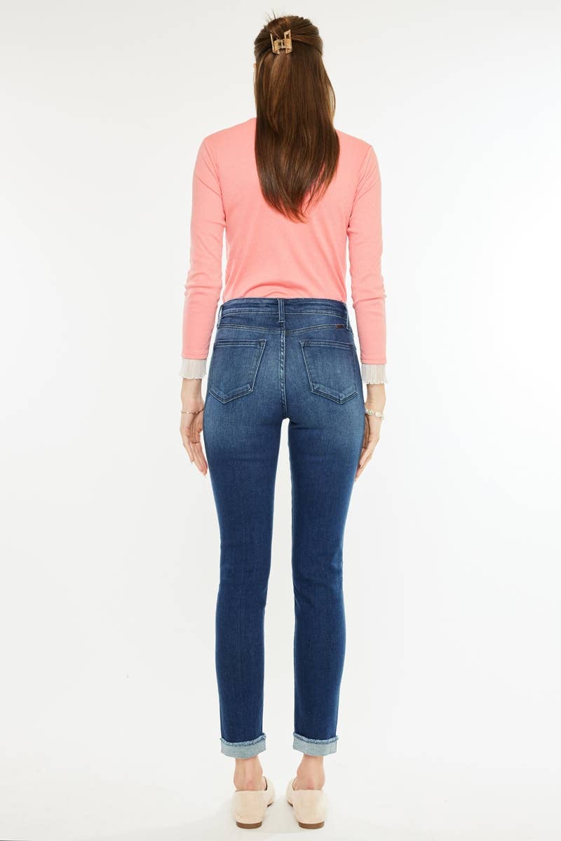 CIGARETTE FIT JEANS: DARK