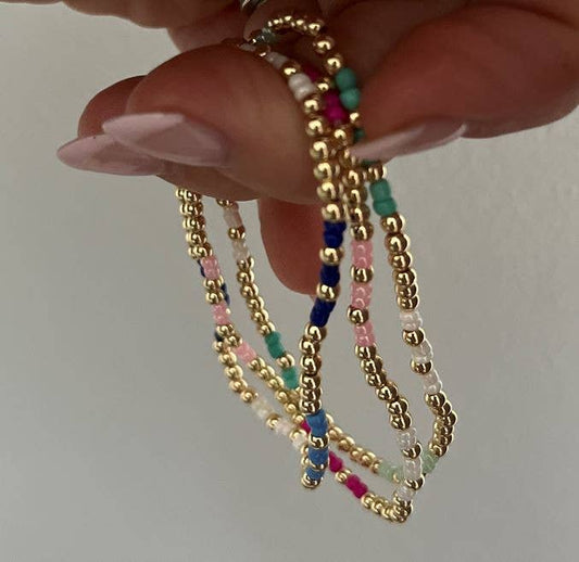 14k gold filled color bracelet : Black