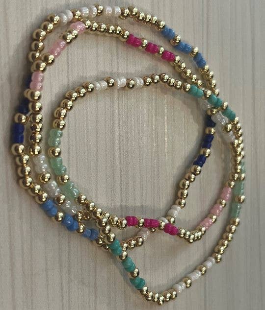 14k gold filled color bracelet : Black