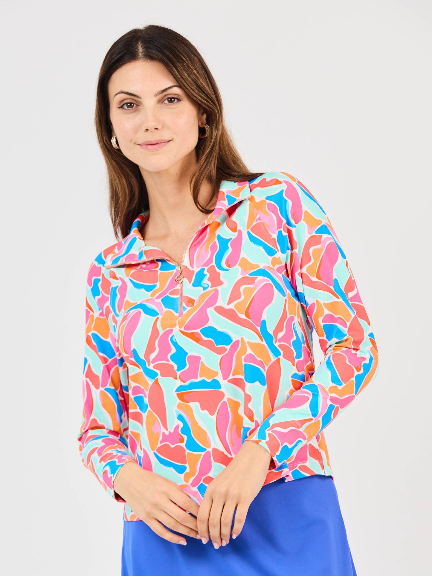 Saratoga Half-Zip Pullover | Cool Waters Blue
