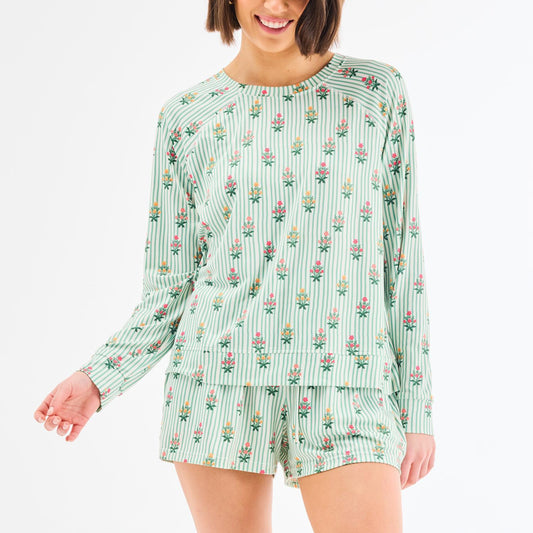 Short Set Annie Cottage Stripes Green