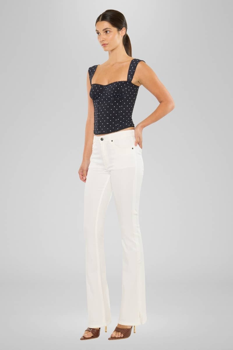HIGH RISE SIDE SLIT BOOTCUT