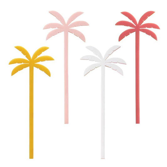Acrylic Stir Sticks - Palm Trees