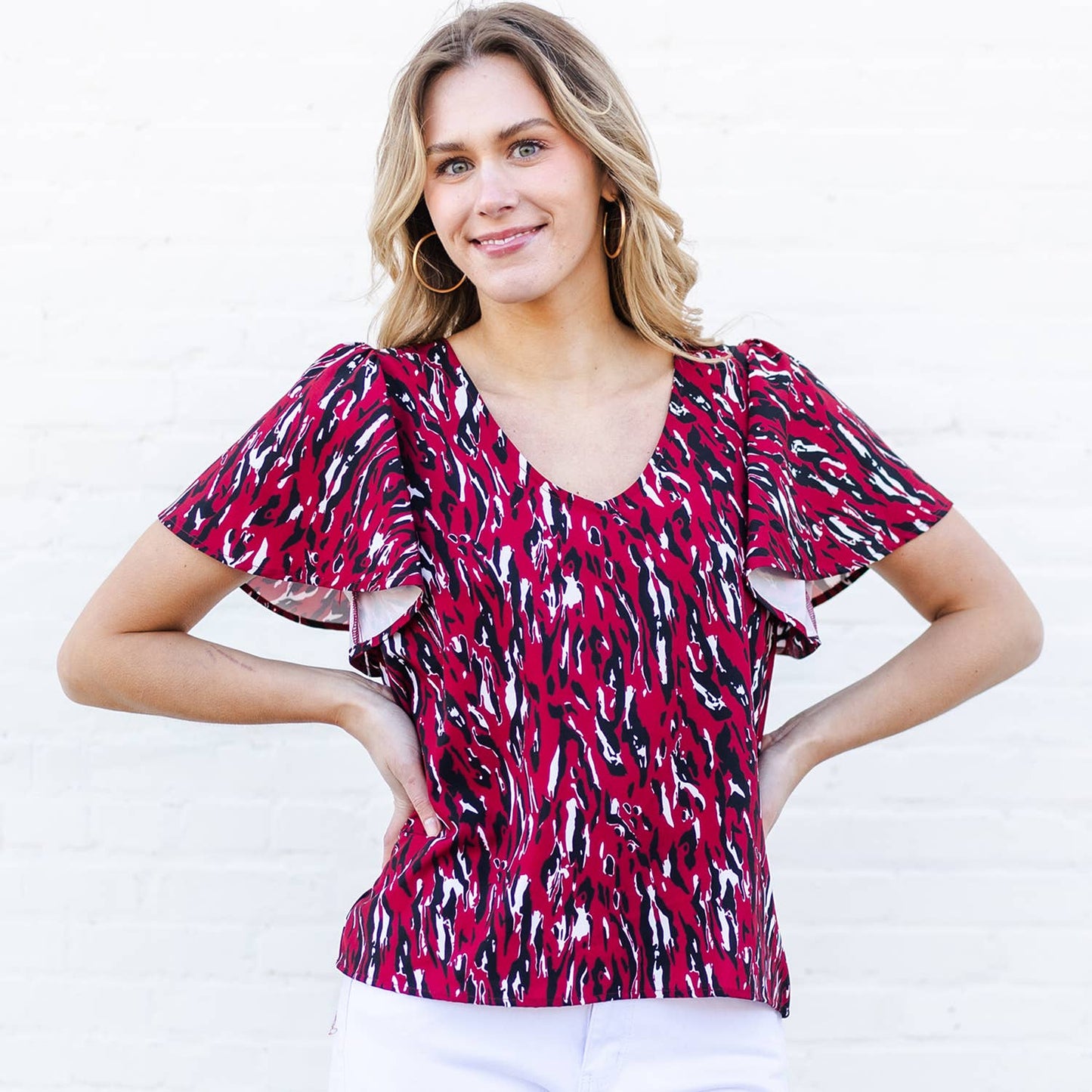 Top Paisley Tiger Tail Garnet/Black