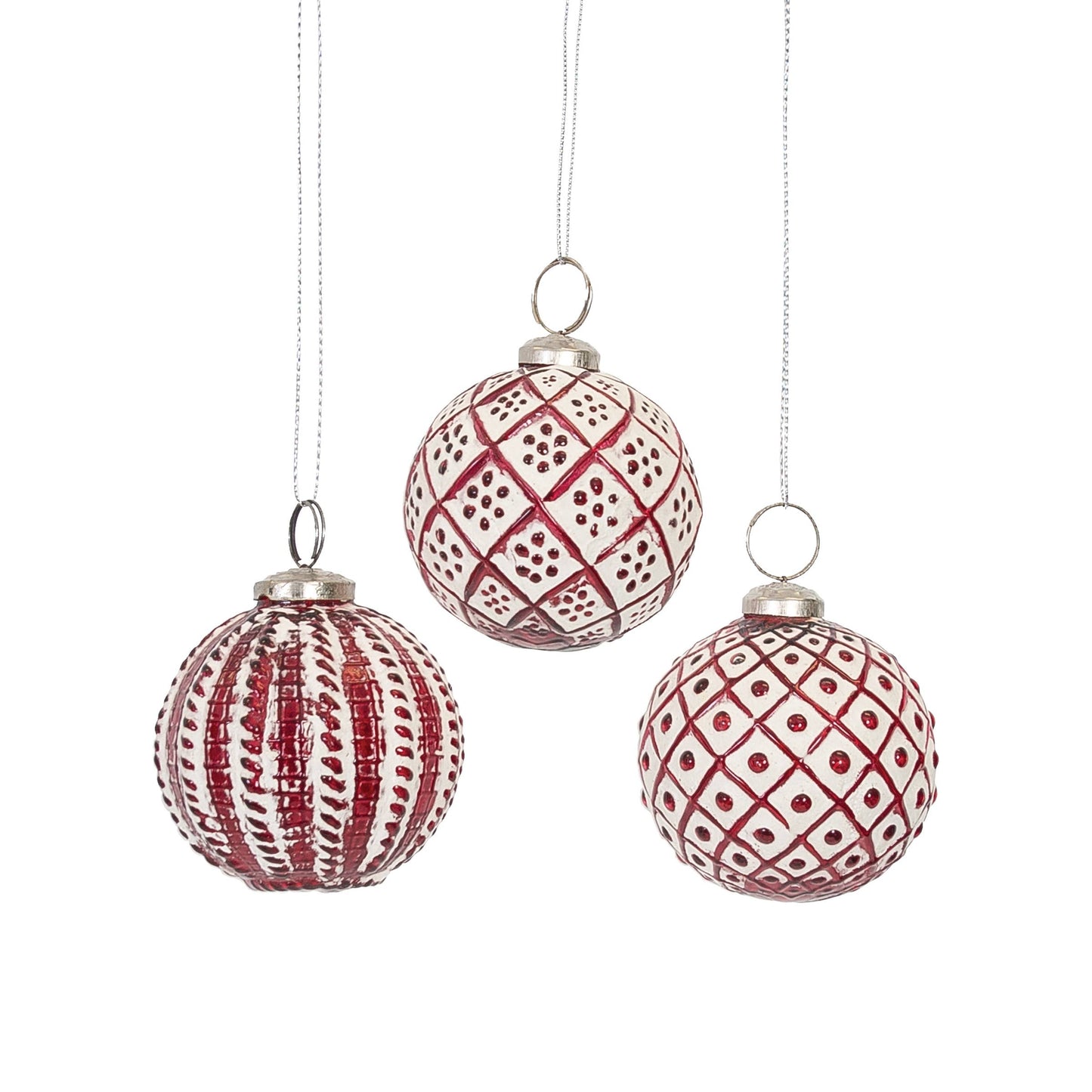 Christmas Oslo Glass Ornament Set 3