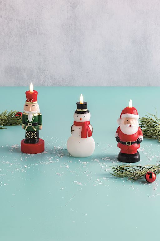 Snowman Figural Flameless Candle
