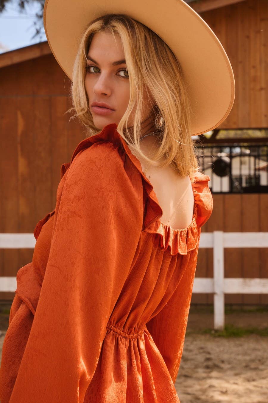 Jacquard Satin Blouse