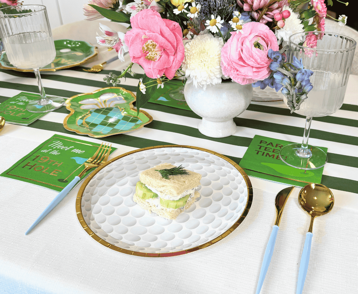 Golf Ball Die Cut Dinner Plates/8pk