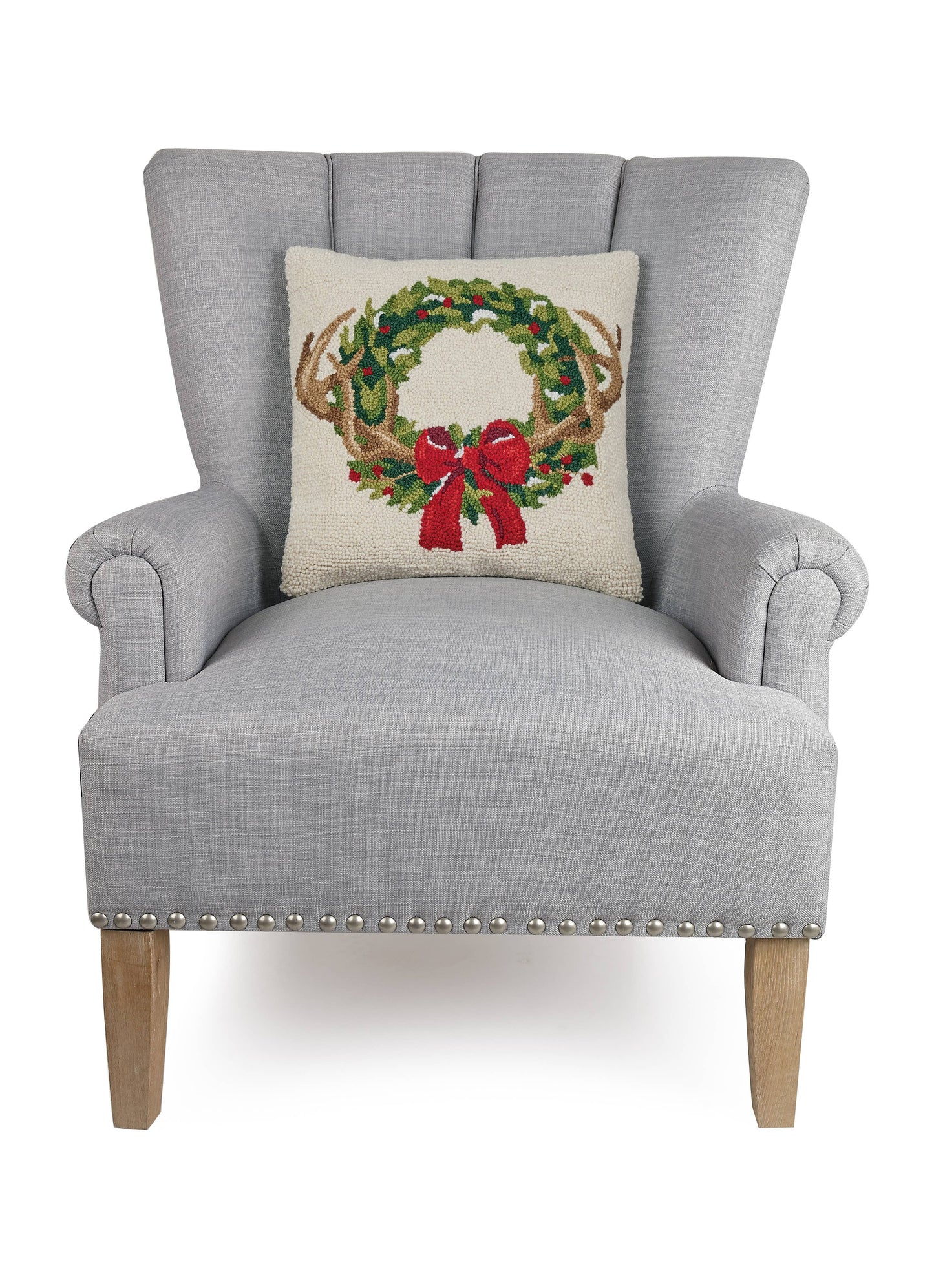 Holiday In The Woods Wreath Hook Pillow