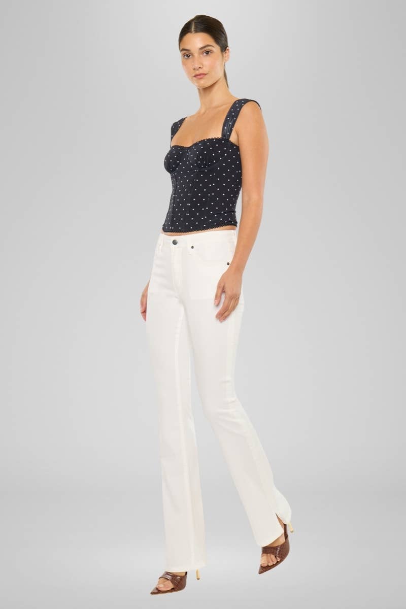 HIGH RISE SIDE SLIT BOOTCUT