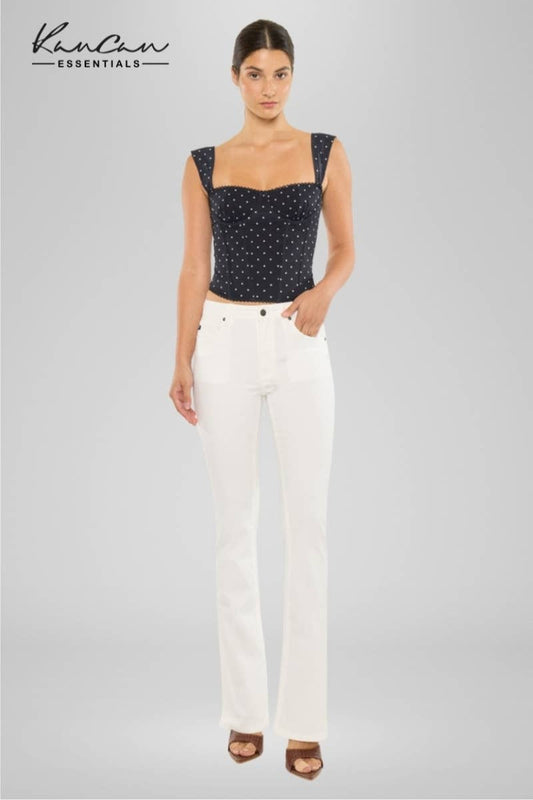 HIGH RISE SIDE SLIT BOOTCUT
