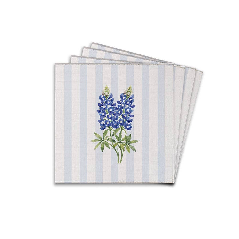 Bluebonnet Stripe Coaster Set