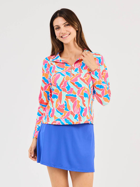 Saratoga Half-Zip Pullover | Cool Waters Blue